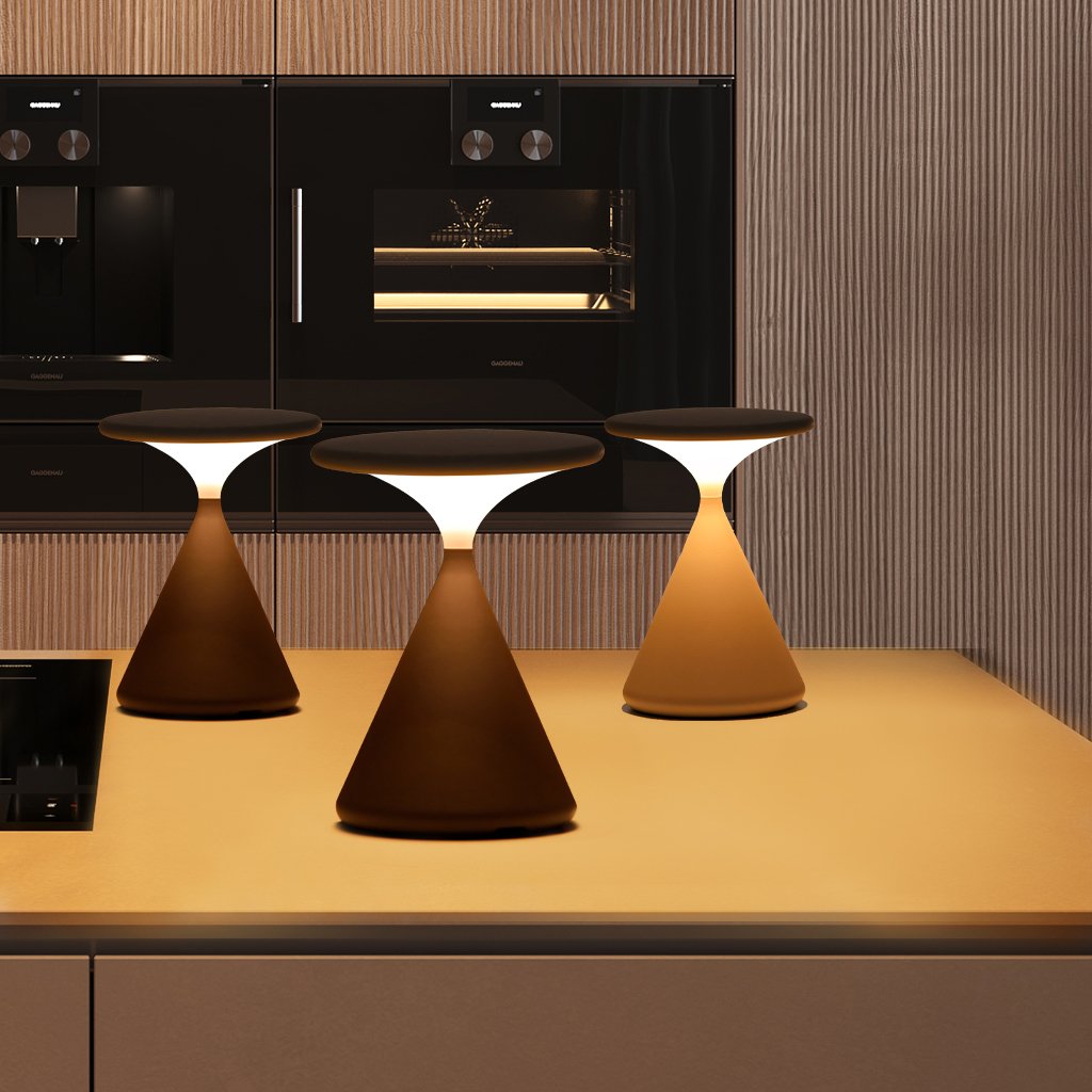 Candeeiro de Mesa Estilo Ampulheta Aurora com Luz Sem Fios