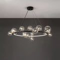 Elara bobleglass lysekrone aluminiumramme håndlaget glass 90-260V LED-pærer inkludert