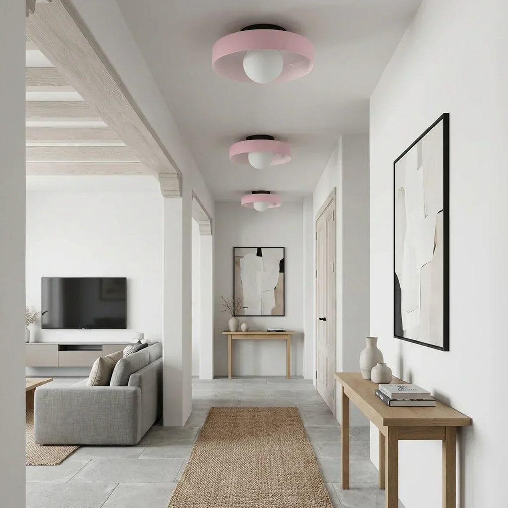 Bauhaus Glass Disc Wall and Ceiling Light for Ambient Illumination | Rosalyssa