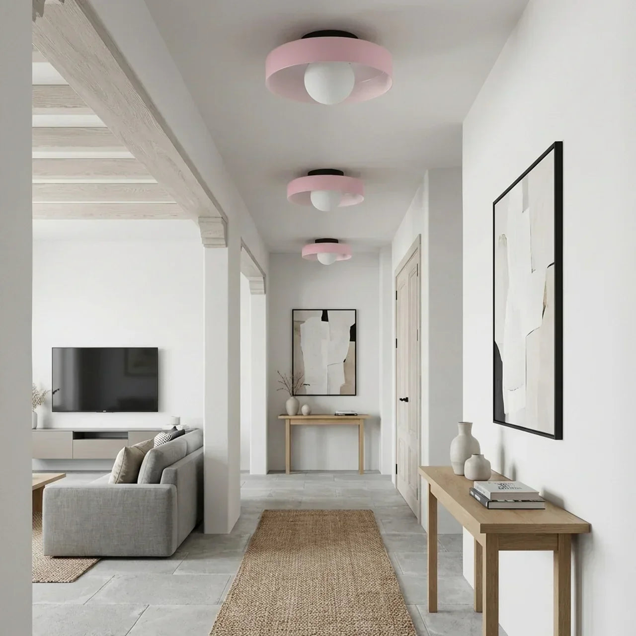 Bauhaus Glass Disc Wall and Ceiling Light for Ambient Illumination | Rosalyssa
