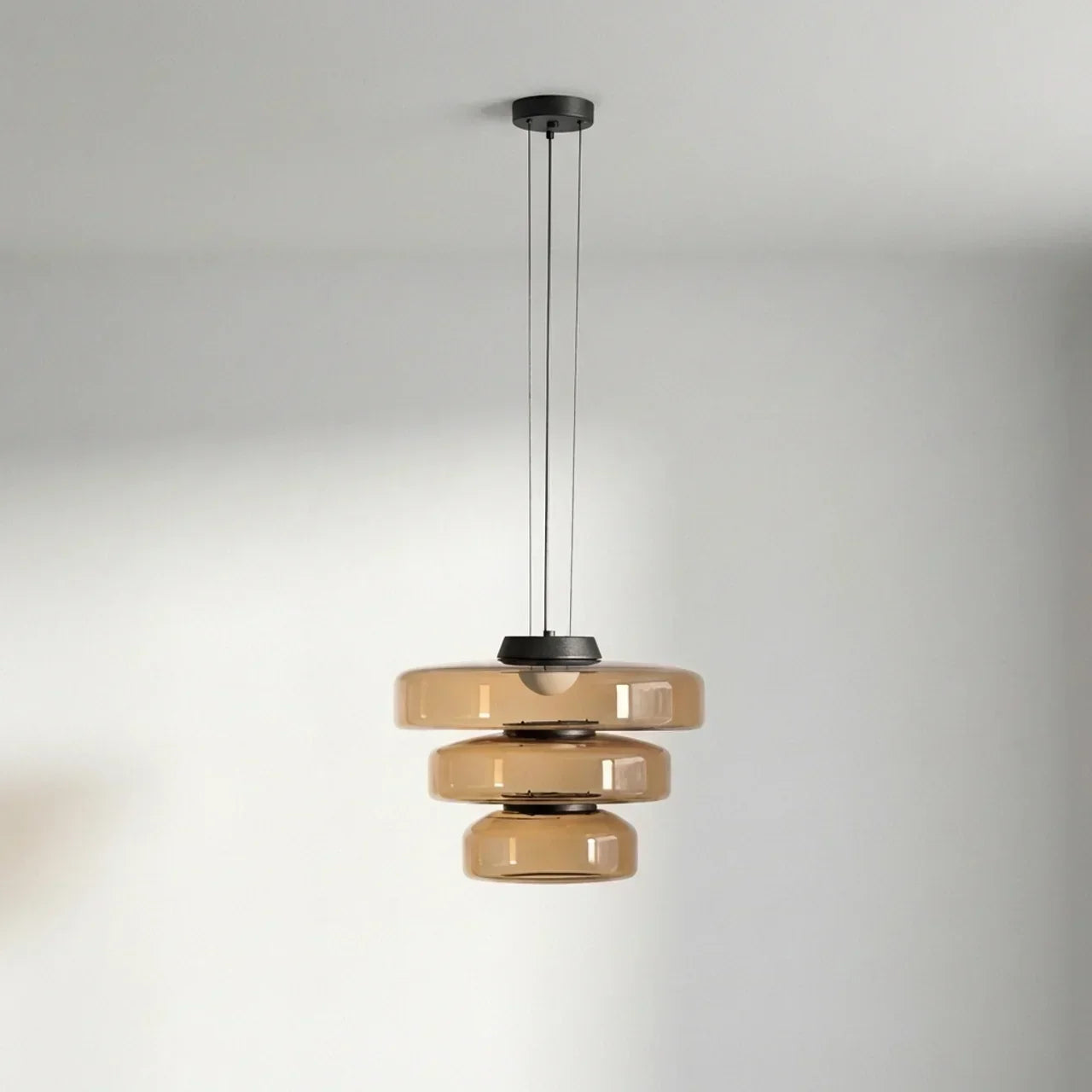 Tiered Glass Pendant Light With Integrated LED Bauhaus Style | Rosalyssa