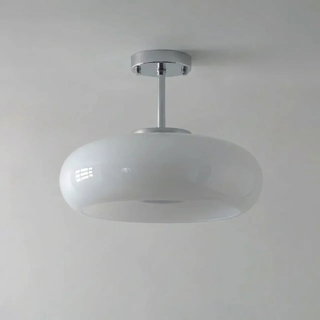 Bauhaus Glass Ceiling Light, Disc Form Light Fixture | Rosalyssa