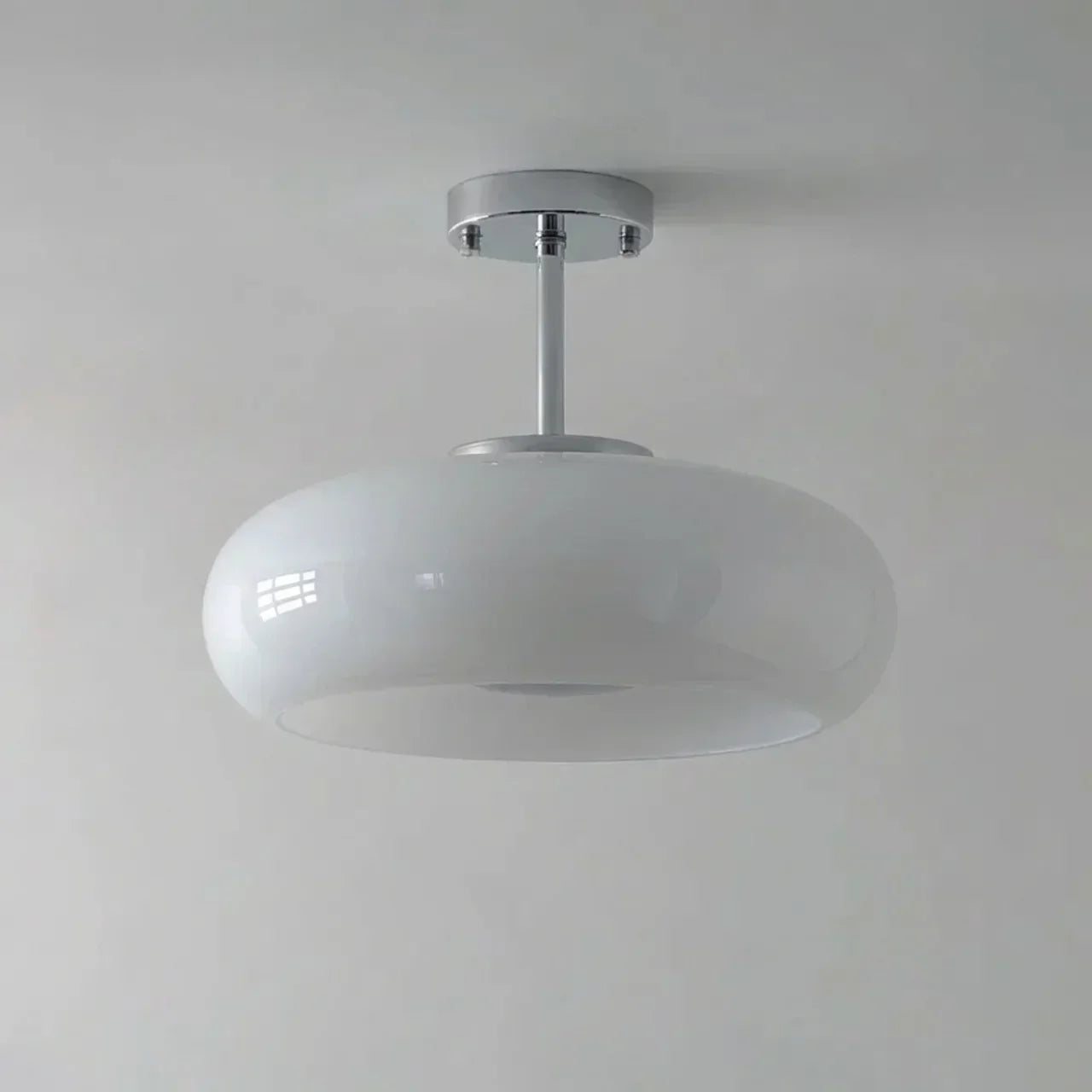 Bauhaus Glass Ceiling Light, Disc Form Light Fixture | Rosalyssa