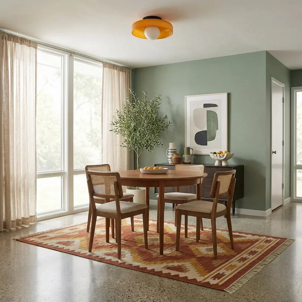 Bauhaus Glass Disc Wall and Ceiling Light for Ambient Illumination | Rosalyssa