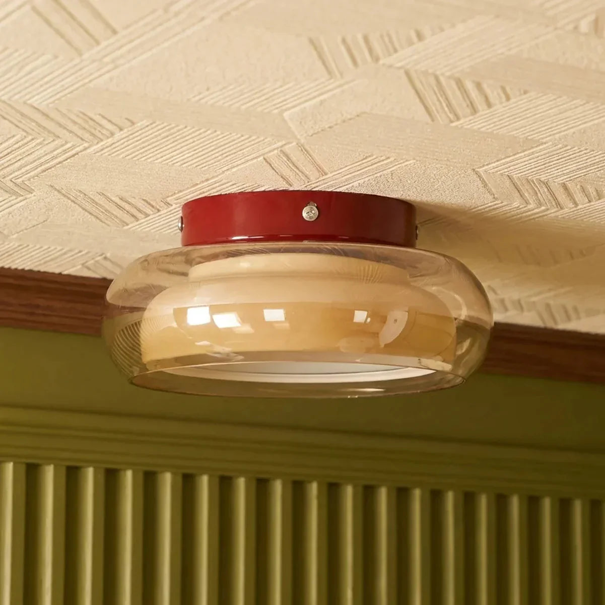 Glazen Opbouwplafondlamp voor Lage Plafonds | Rosalyssa