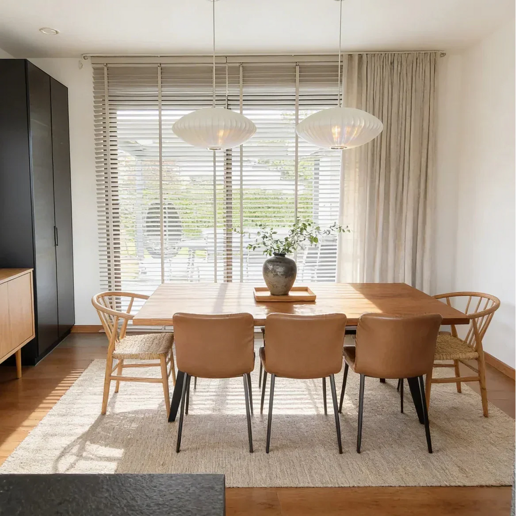 Seidenanhänger-Deckenleuchte mit minimalistischem Schirm | Rosalyssa