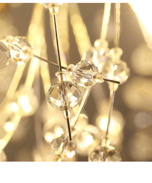Dandelion Inspired Modern Pendant Light In Iron And Acrylic