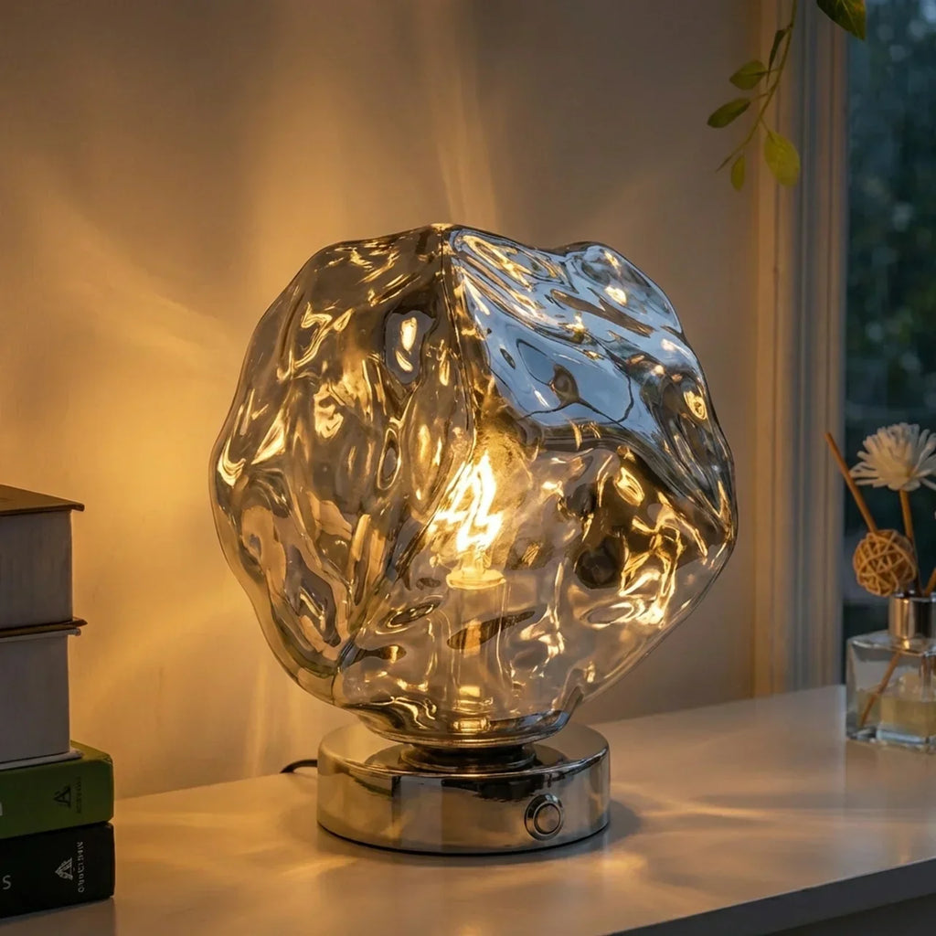 Organic Lava Glass Table Lamp For Interiors And Modern Decor | Rosalyssa
