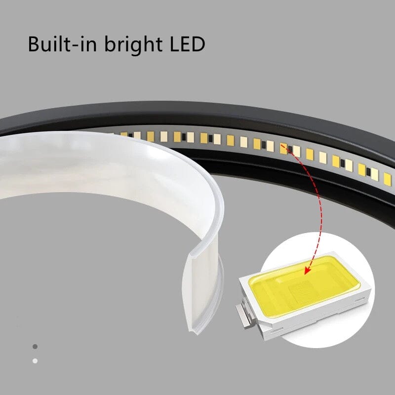 Lampe Anneau Solara avec construction en aluminium premium et acrylique 12500 lumens