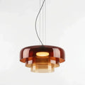 Tiered Coloured Glass Pendant Light In Bauhaus Style | Rosalyssa