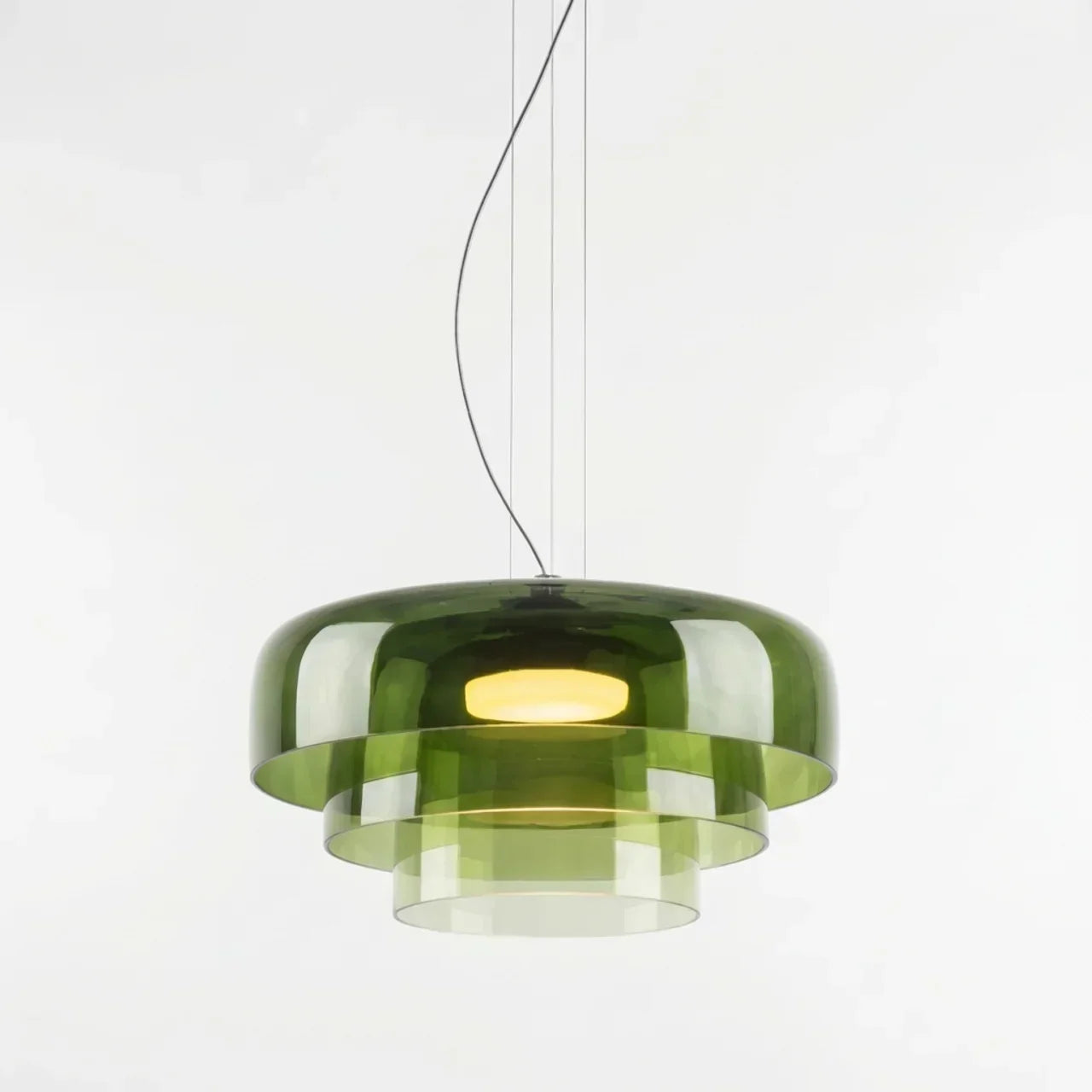 Tiered Coloured Glass Pendant Light In Bauhaus Style | Rosalyssa