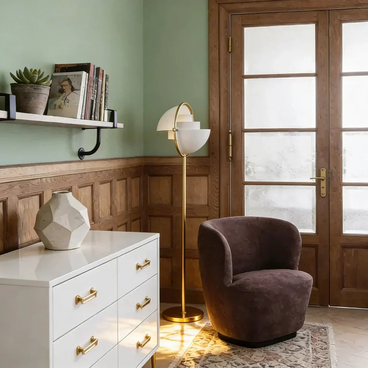 Lampada da pavimento direzionale in stile danese moderno per uso domestico | Rosalyssa