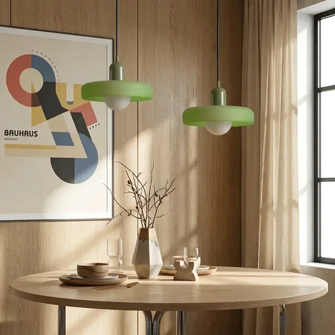 Coloured Glass Pendant Light In Bauhaus Style For Modern Interiors | Rosalyssa