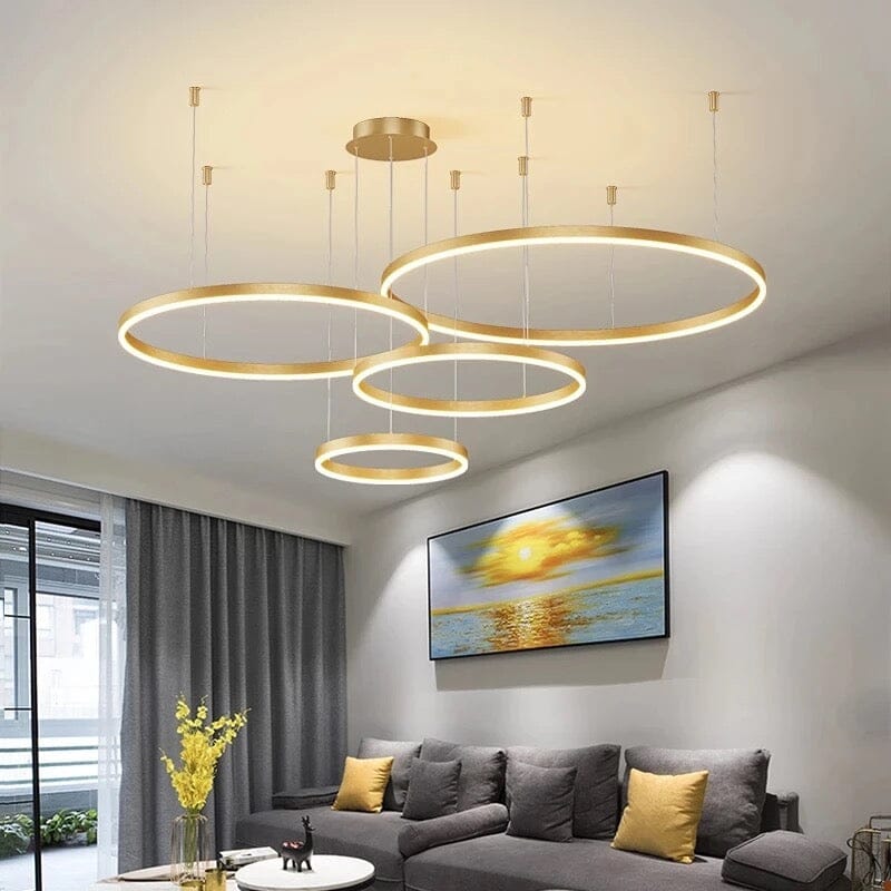 Lampe Anneau Solara avec construction en aluminium premium et acrylique 12500 lumens