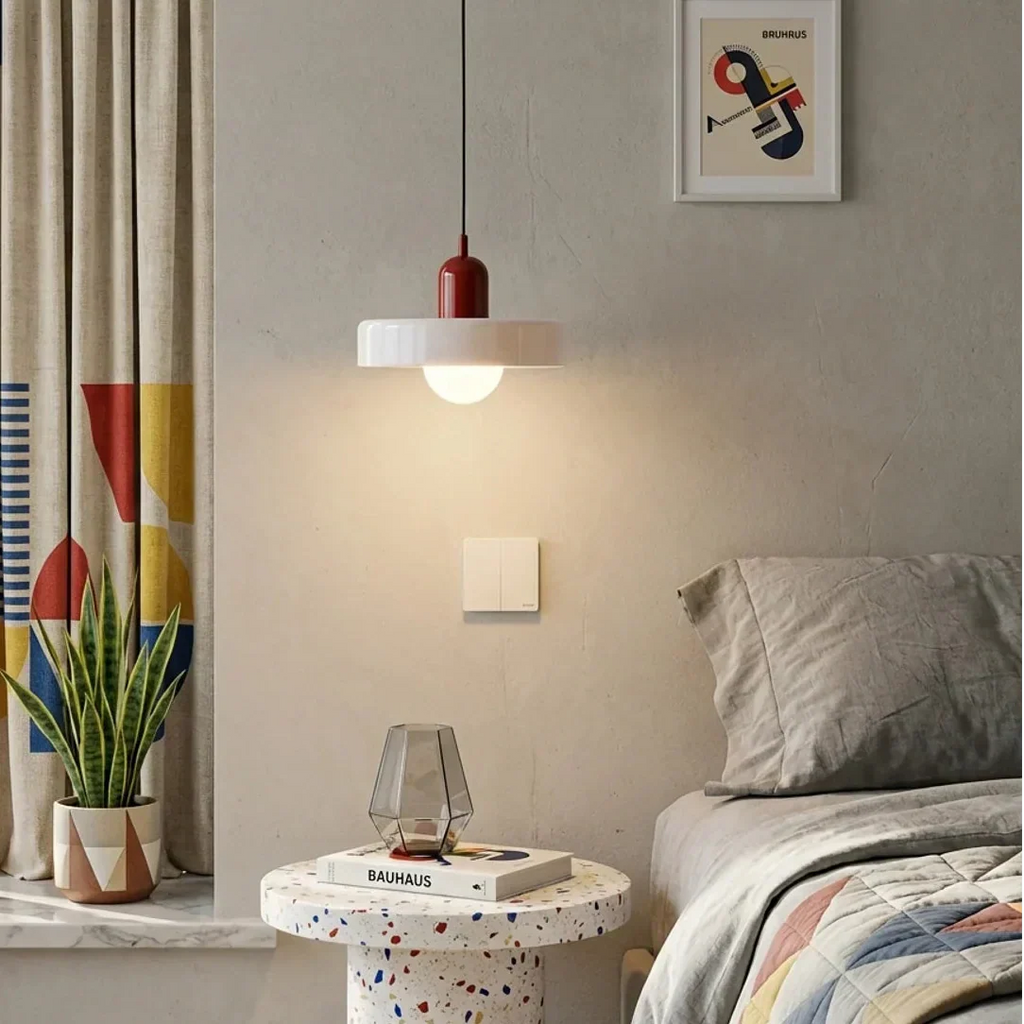 Coloured Glass Pendant Light In Bauhaus Style For Modern Interiors | Rosalyssa
