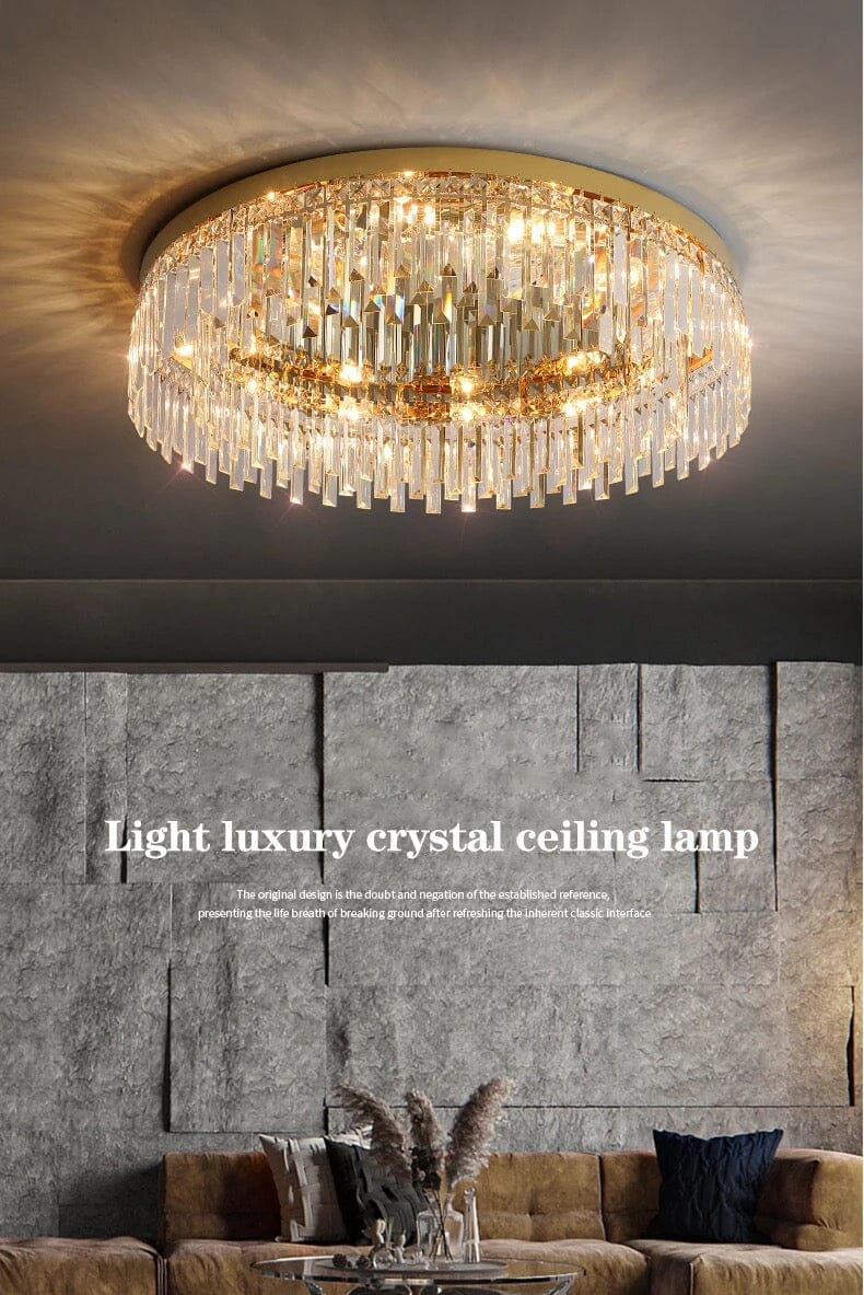Empressa Crystal belysningskollektion med rustfrit stål og K9-krystaller