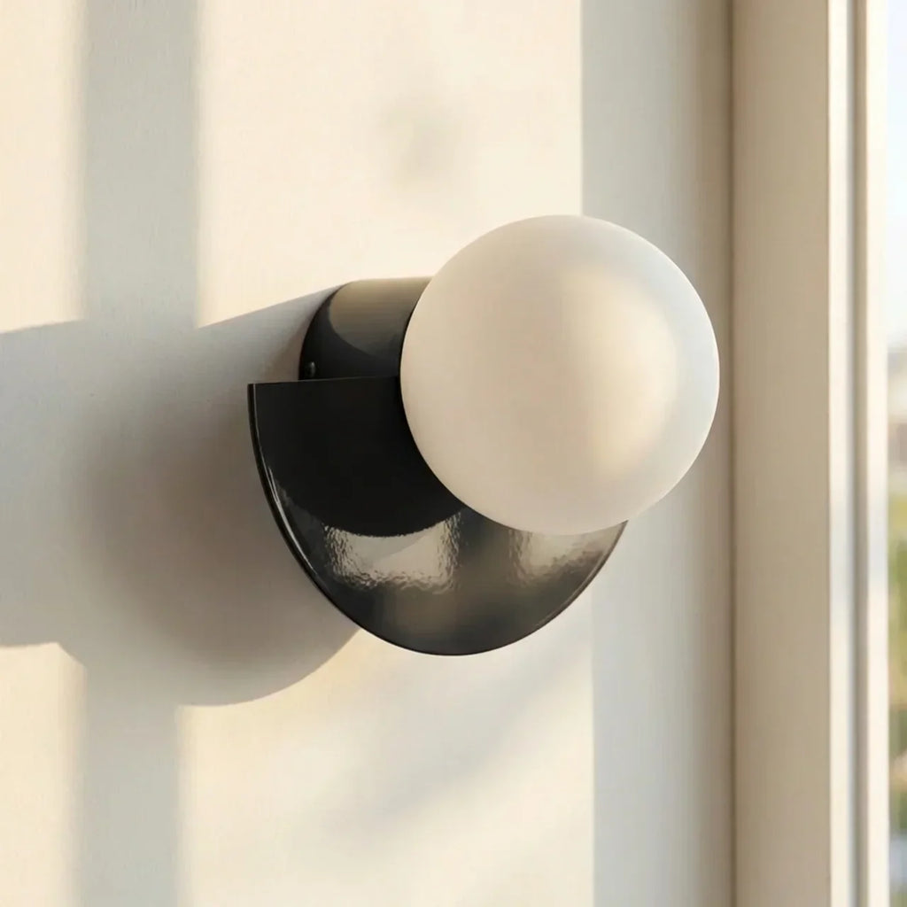 Wall Mounted Sconce Light in Semi Circle Metal With Integrated LED | Rosalyssa