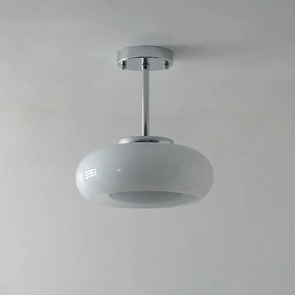 Bauhaus Glass Ceiling Light, Disc Form Light Fixture | Rosalyssa