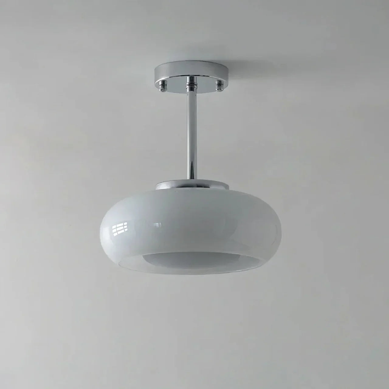 Bauhaus Glass Ceiling Light, Disc Form Light Fixture | Rosalyssa