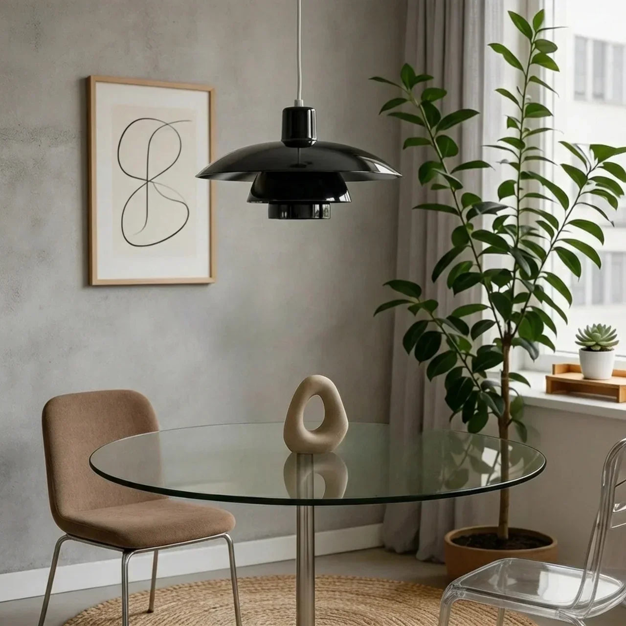 Danish Modern Minimalist Chandelier Lighting Fixture | Rosalyssa