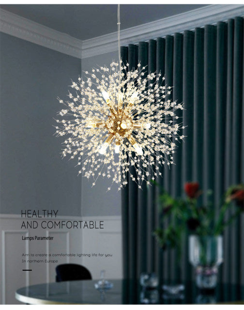 Elegant Dandelion Crystal Pendant Light For Modern Interiors