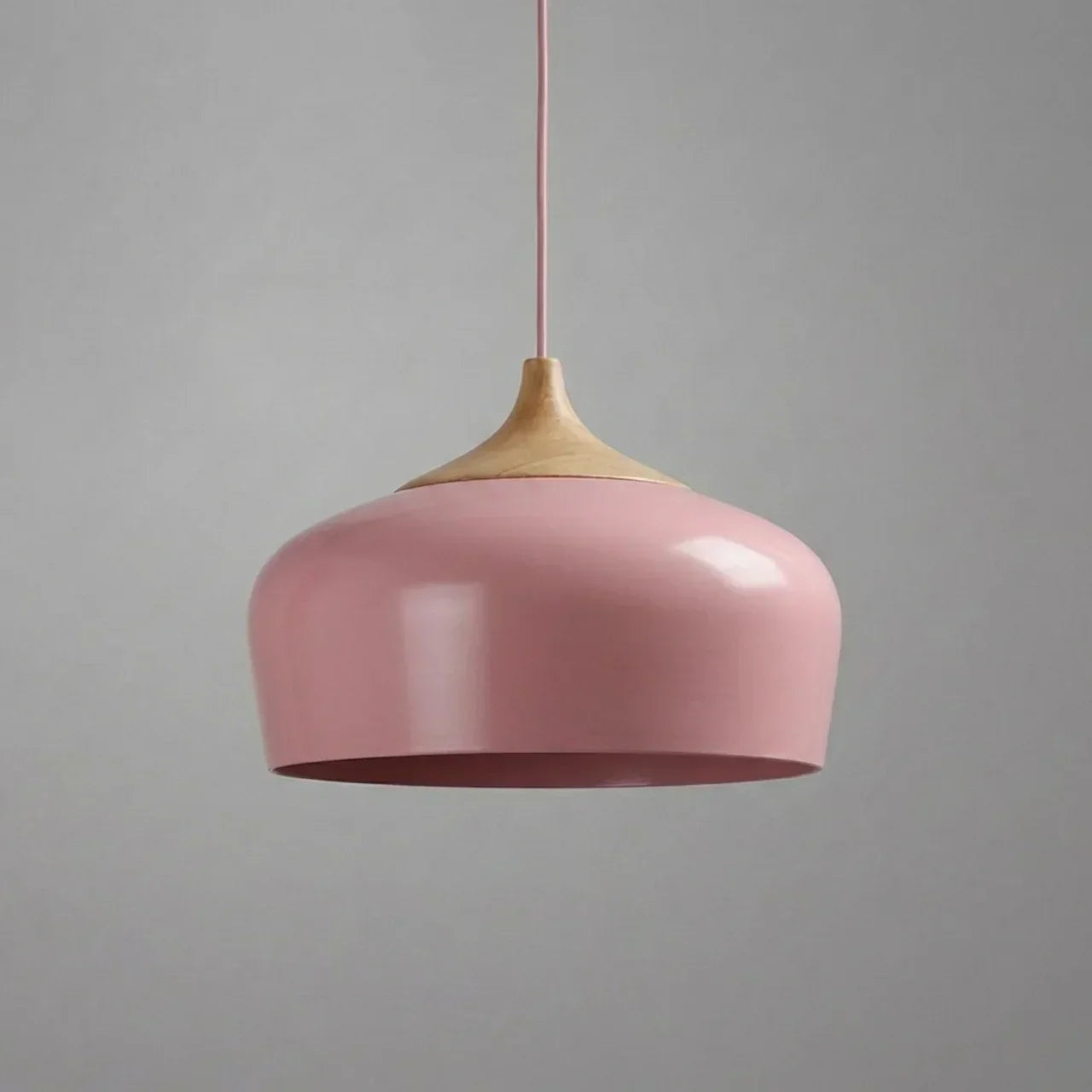 Pendant Light With Sculptural Shape Design In Metal And Wood | Rosalyssa