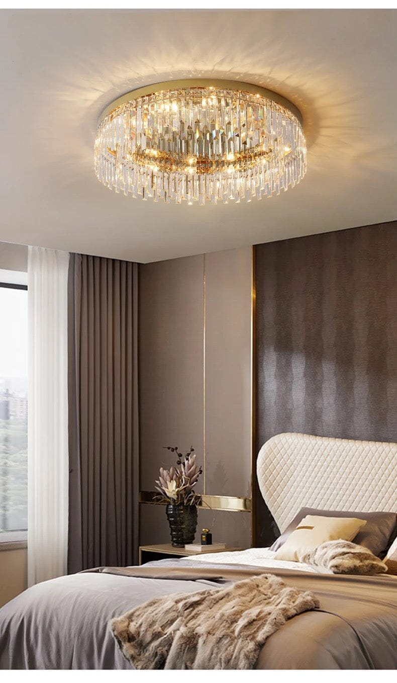 Empressa Crystal belysningskollektion med rustfrit stål og K9-krystaller