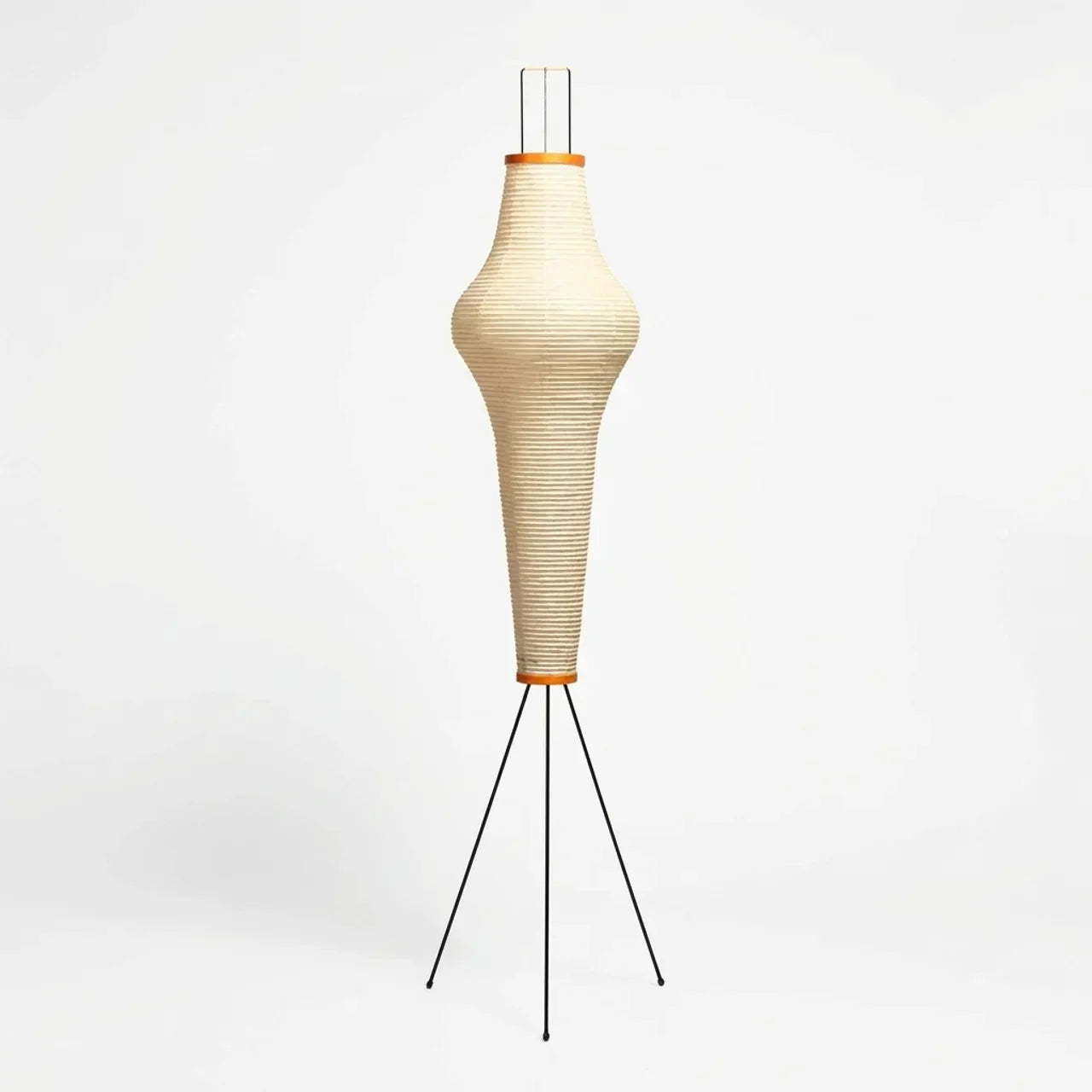Lampă de podea din hârtie de orez cu abajur sculptural în stil japonez | Rosalyssa
