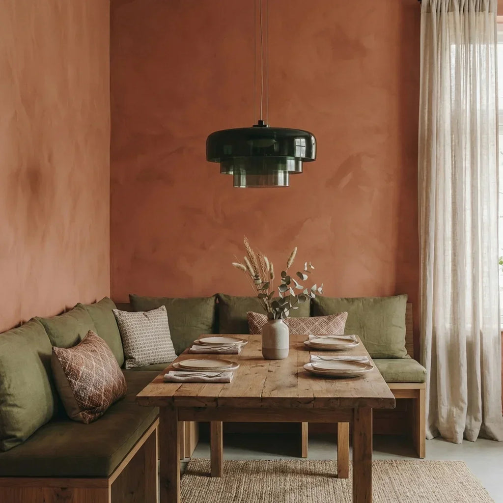 Tiered Coloured Glass Pendant Light In Bauhaus Style | Rosalyssa