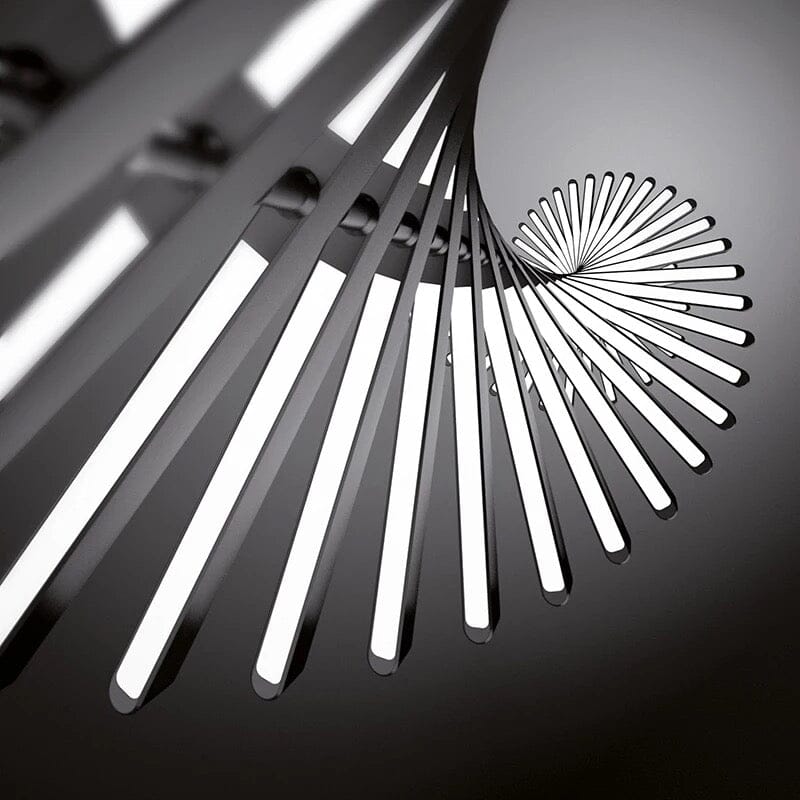 Lámpara colgante moderna LatticeChord de aluminio con control remoto y 40 enchufes E26/E27