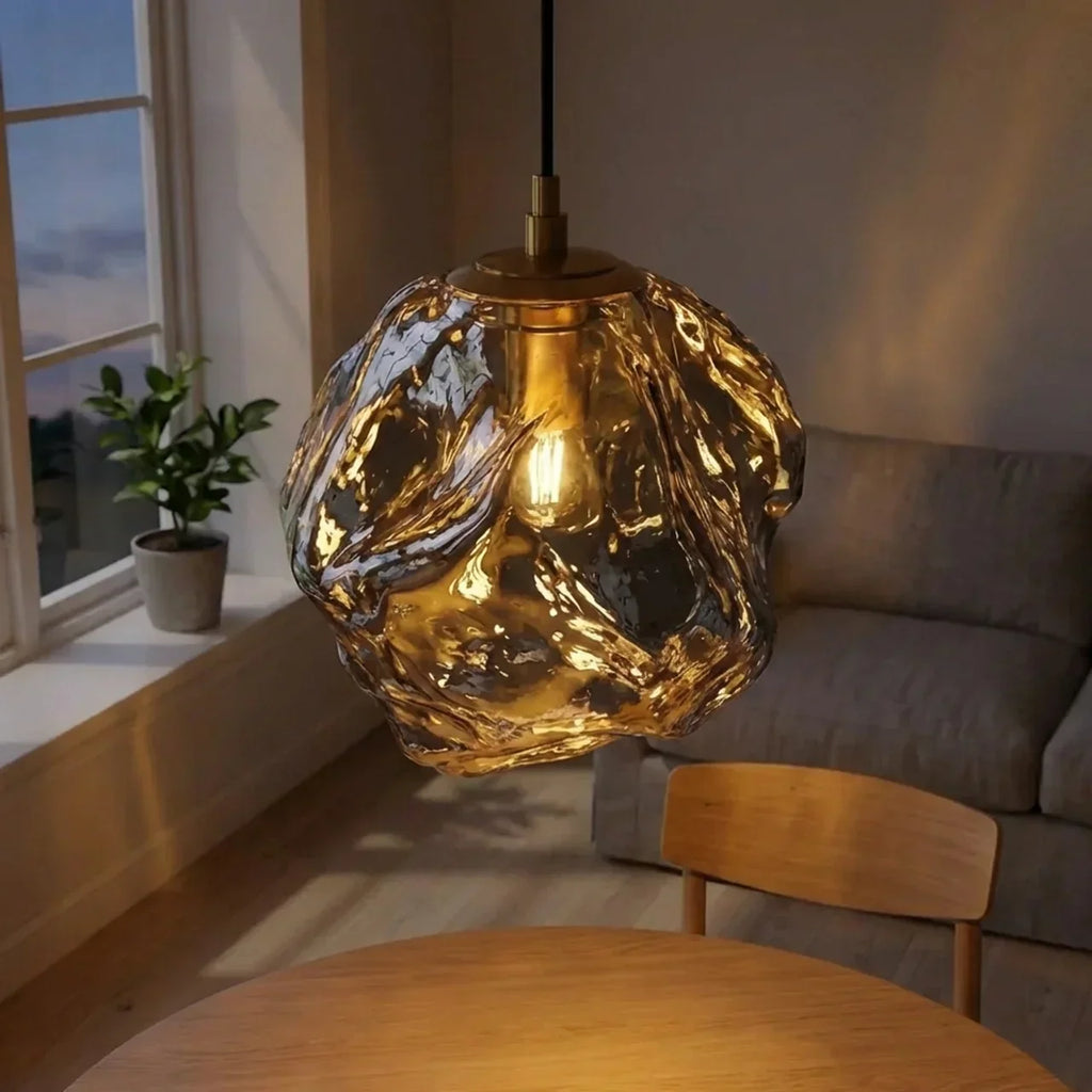 Organic Lava Glass Pendant Light Fixture for Modern Interiors | Rosalyssa