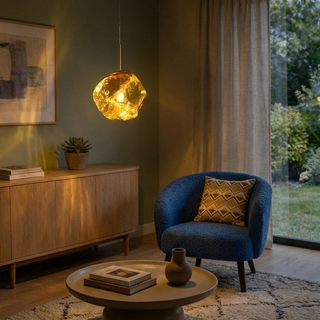 Melt Glass Pendant Light for Modern Interiors and Living Spaces | Rosalyssa