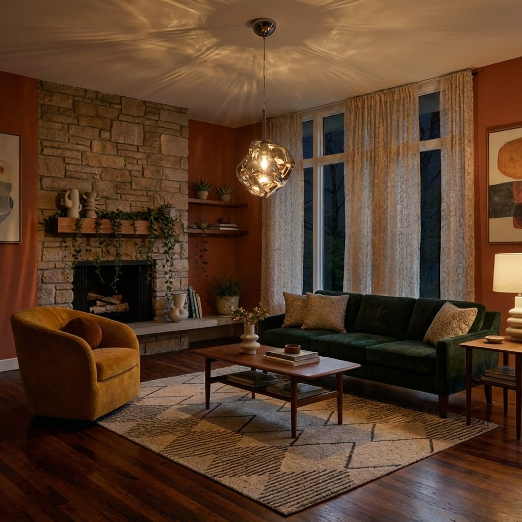 Melt Glass Pendant Light for Modern Interiors and Living Spaces | Rosalyssa
