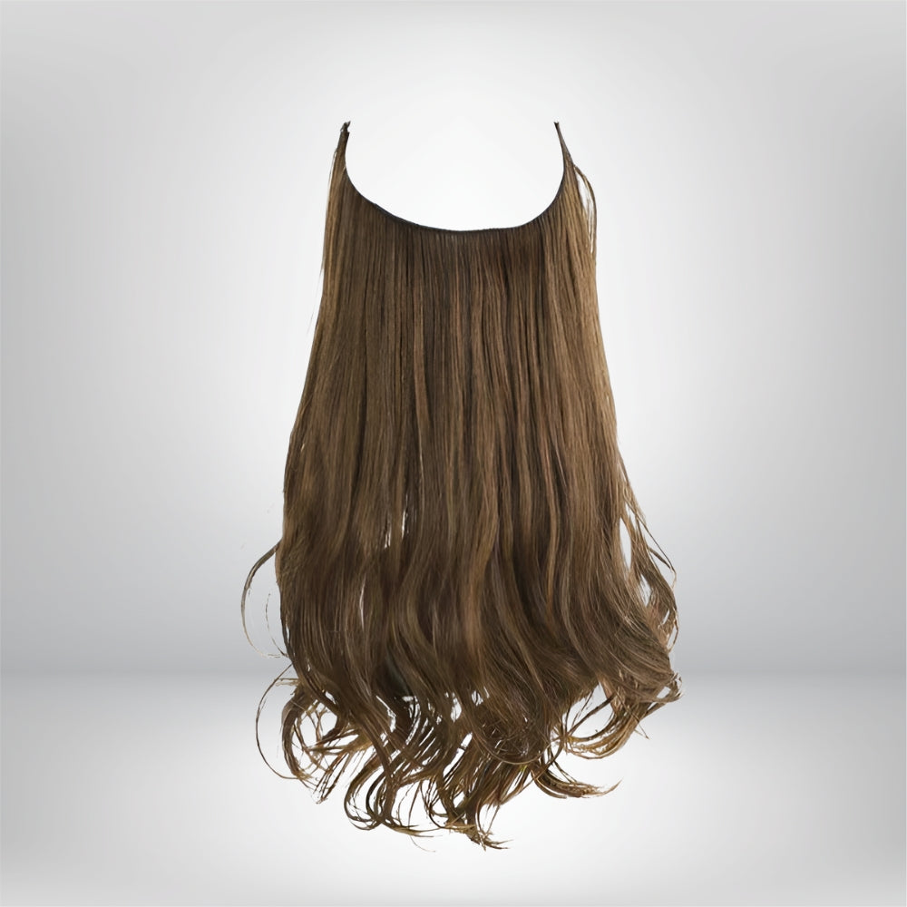 Extensões de Cabelo Natural Ondulado com Presilhas para Comprimento e Volume Prolongados