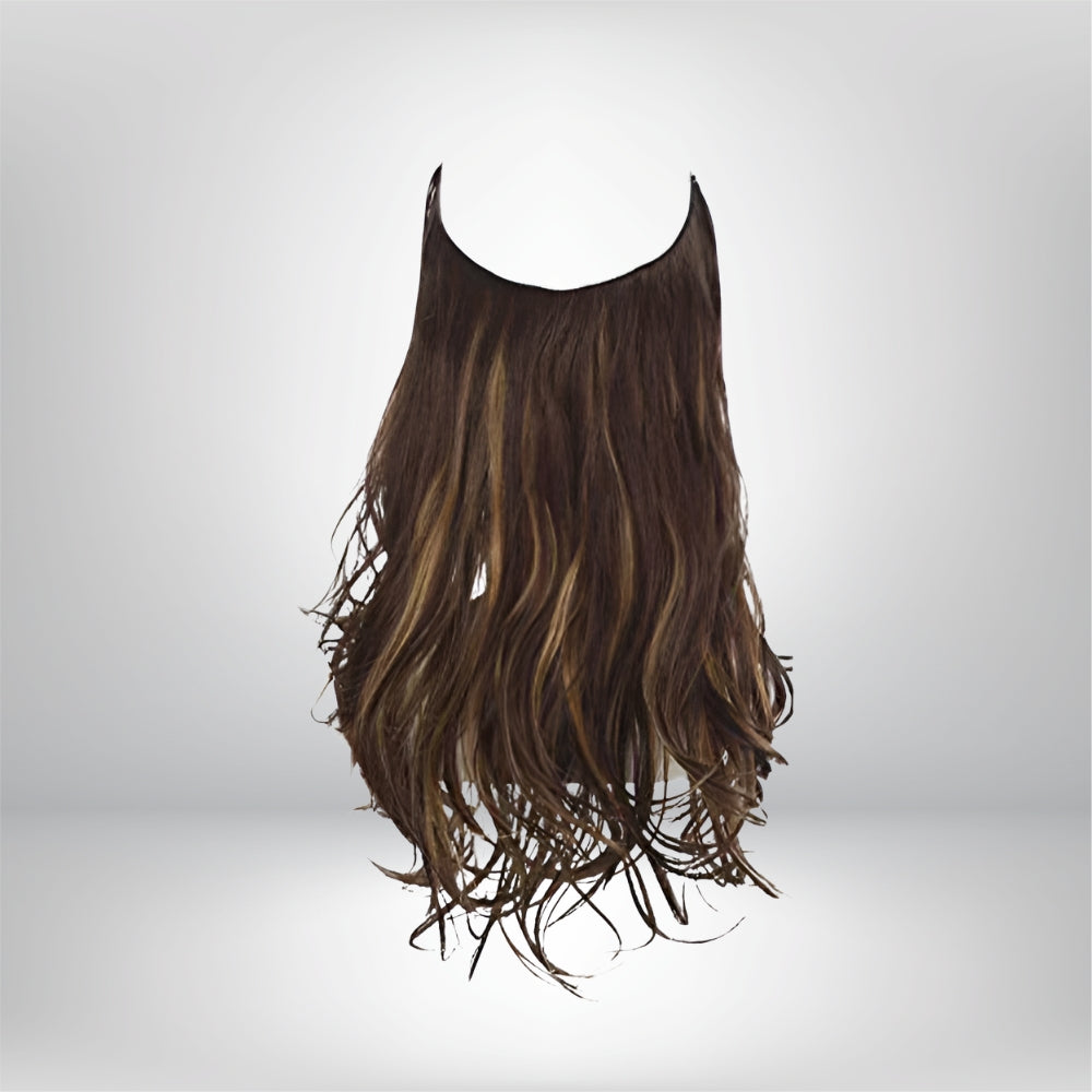 Extensões de Cabelo Natural Ondulado com Presilhas para Comprimento e Volume Prolongados