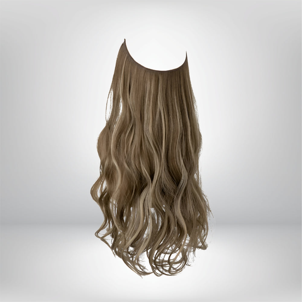 Extensões de Cabelo Natural Ondulado com Presilhas para Comprimento e Volume Prolongados