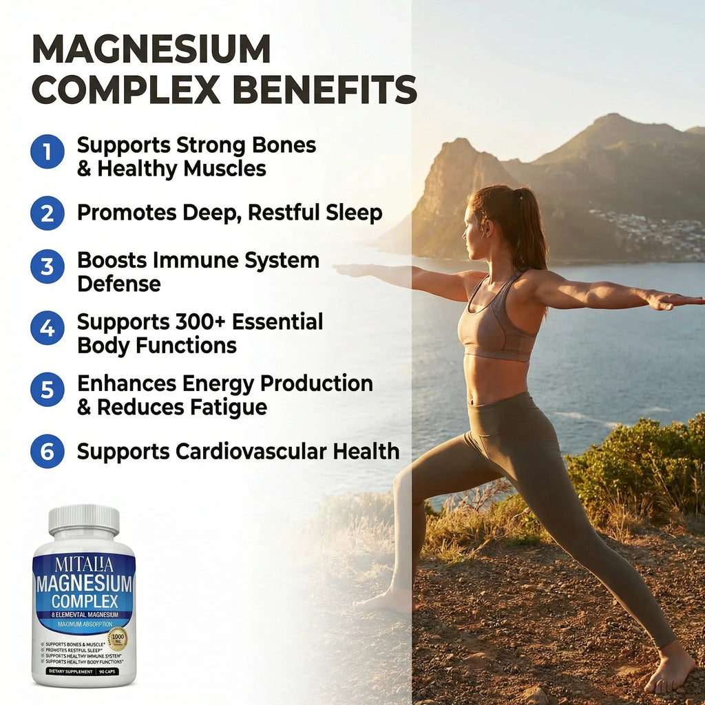 8-in-1 Magnesium-Komplex für Schlaf, Muskelregeneration und tägliche Energie