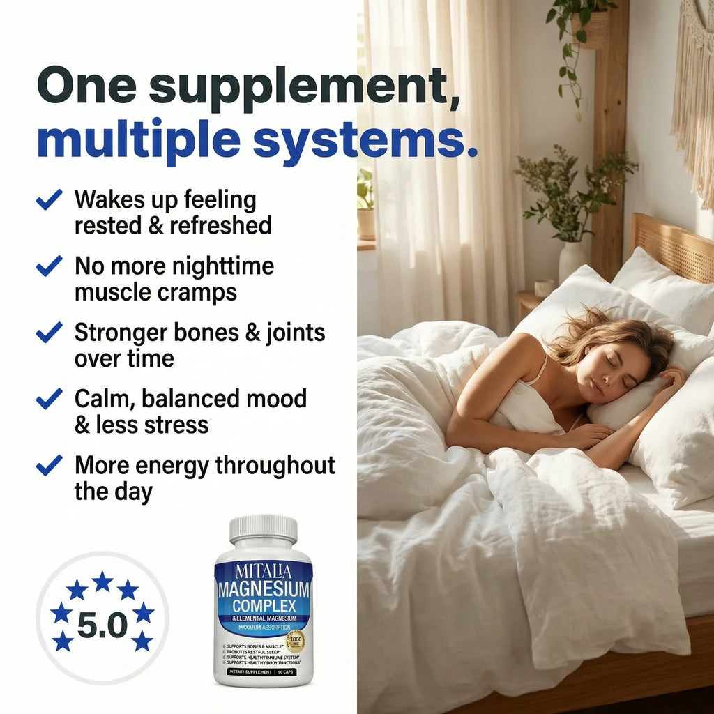 8-in-1 Magnesium-Komplex für Schlaf, Muskelregeneration und tägliche Energie