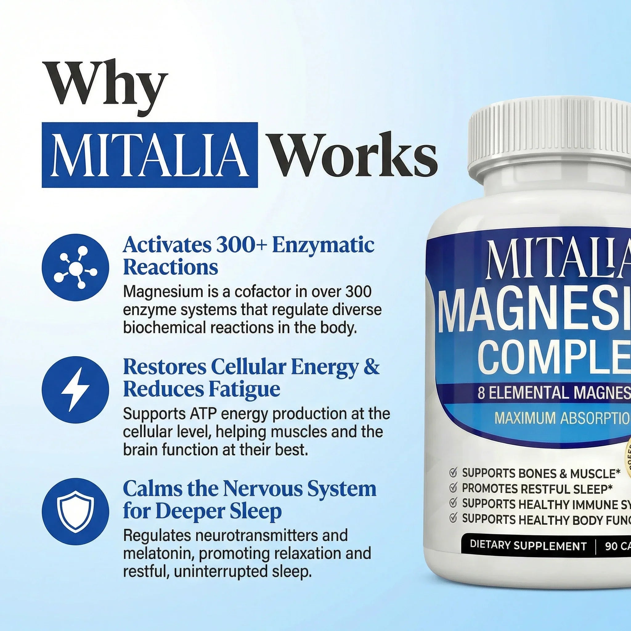 8-in-1 Magnesium-Komplex für Schlaf, Muskelregeneration und tägliche Energie