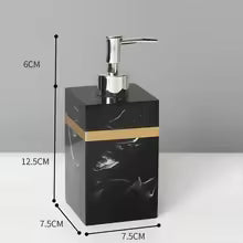 Czarna taca prezentacyjna z marmuru Regal z złotą obręczą do łazienki