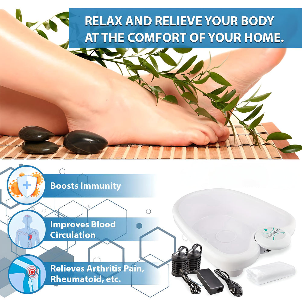Foot Bath Ionic System Portable Home Spa Basin For Relaxation