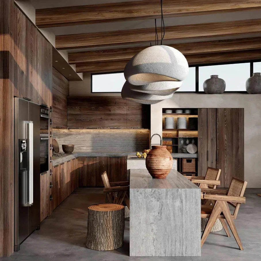 Galet Air Pendant Light With Organic Stone Form Design | Rosalyssa