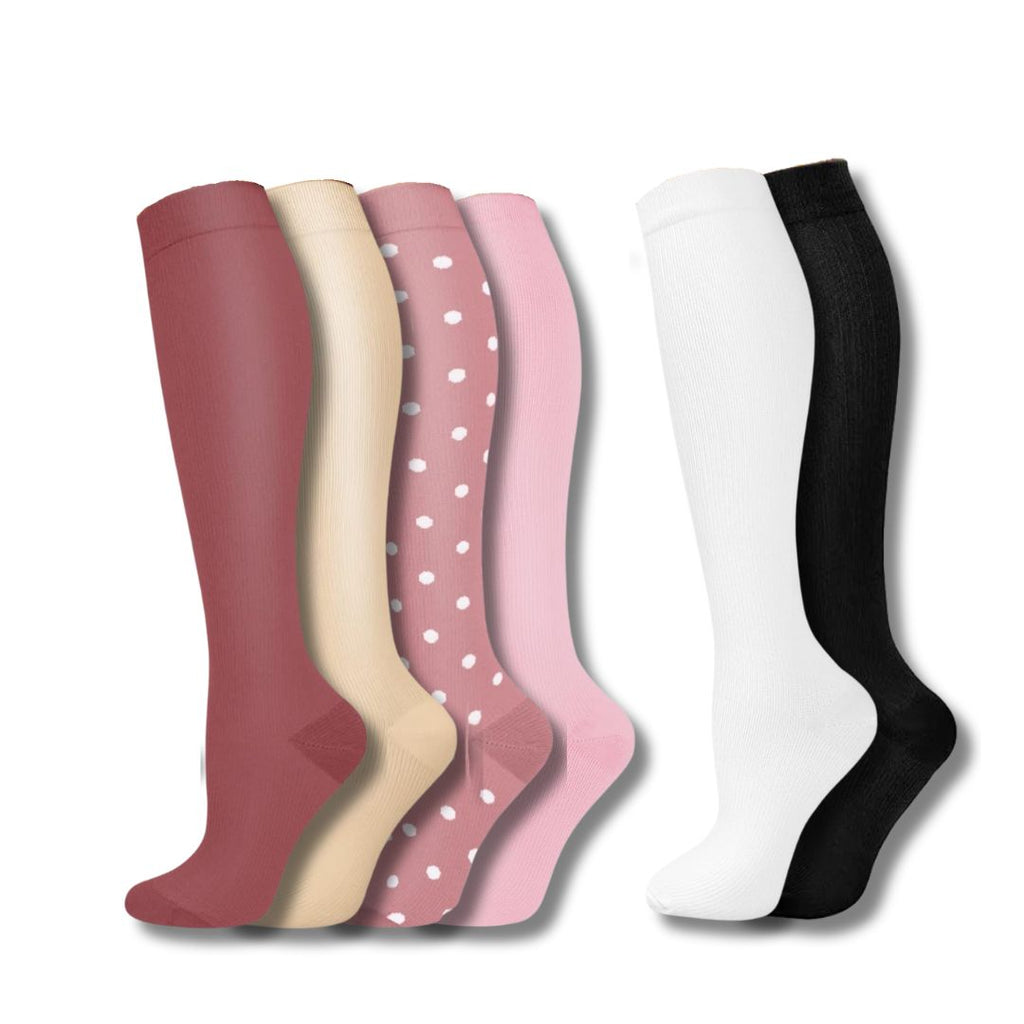 Women's Knee-High Support Socks for Travel and Sports