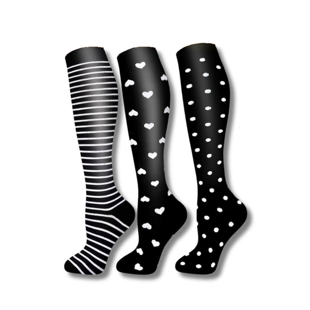 Women's Knee-High Support Socks for Travel and Sports