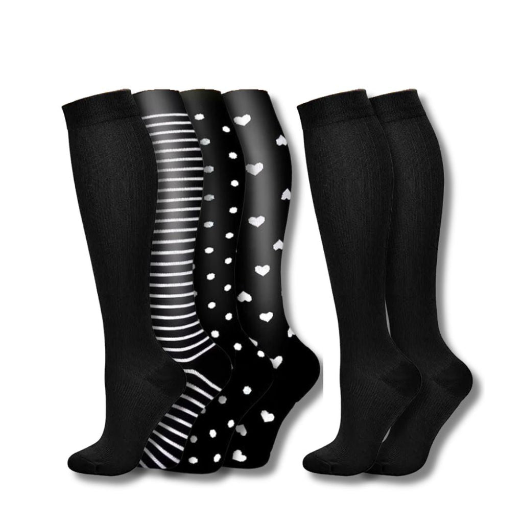 Women's Knee-High Support Socks for Travel and Sports