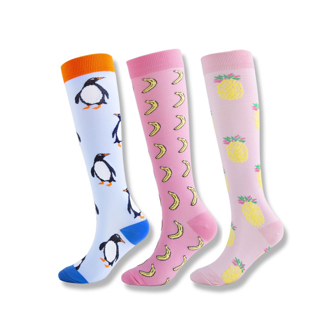 Women's Knee-High Support Socks for Travel and Sports