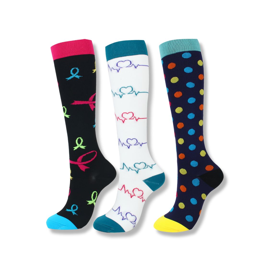 Women's Knee-High Support Socks for Travel and Sports