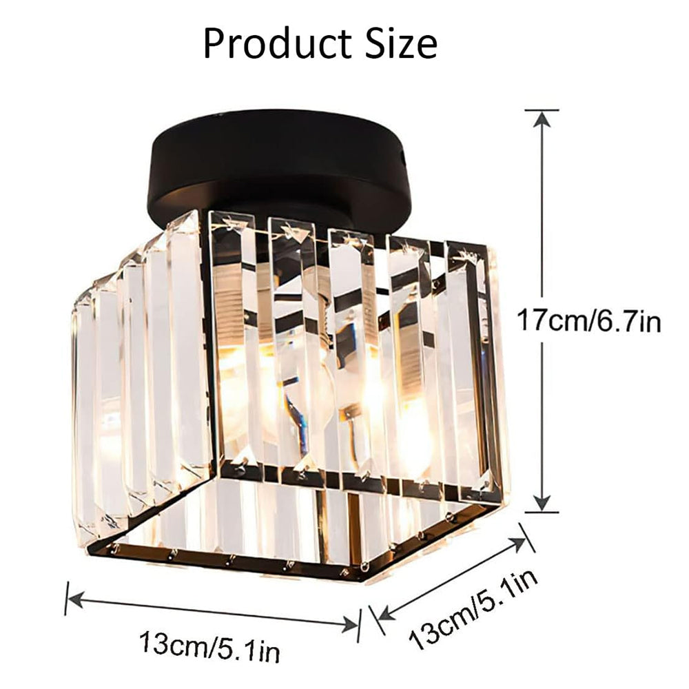 Crystal Ceiling Light E27, Surface Mounted, Modern Hall and Living Room