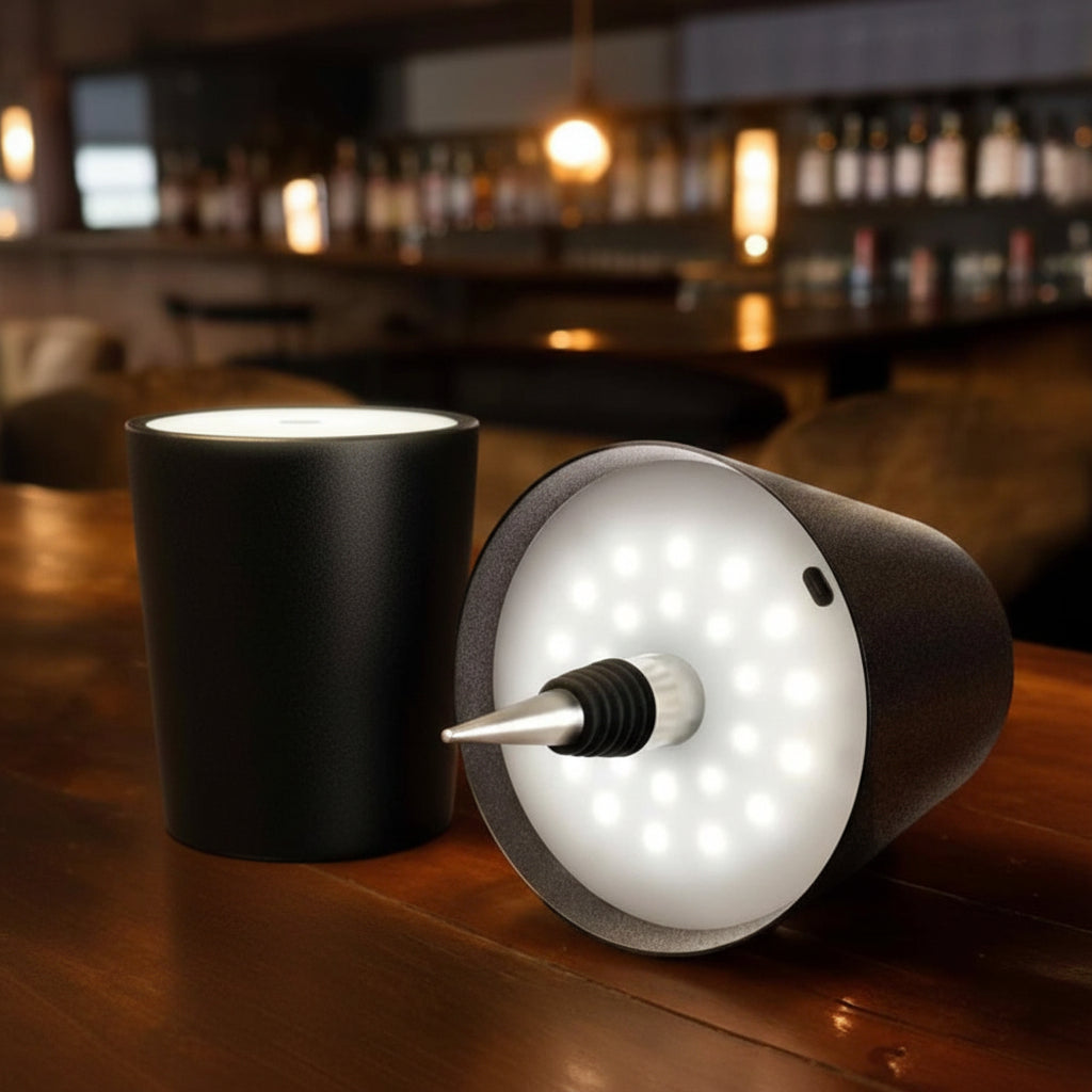 LumiFlasche ボトルランプ 充電式バッテリー付きで快適なホームライティングに最適