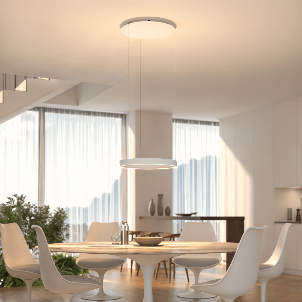 Luminaire suspendu moderne à LED encastré au plafond